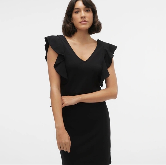 Vero Moda VMallison ruffled dress - Picture 2 of 5